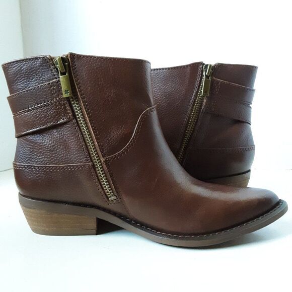Lucky Brand Caelyn Women's Brown Leather Buckle Ankle Boots size 5M - Picture 12 of 12